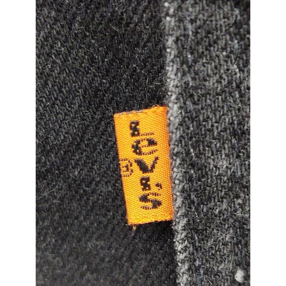 Vintage Orange tab Levi's 505 regular fit straight leg black jeans size 36X32 - Picture 4 of 5